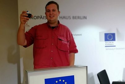 Daniel Lautenbacher in der Vertretung der Europäischen Kommission in Berlin