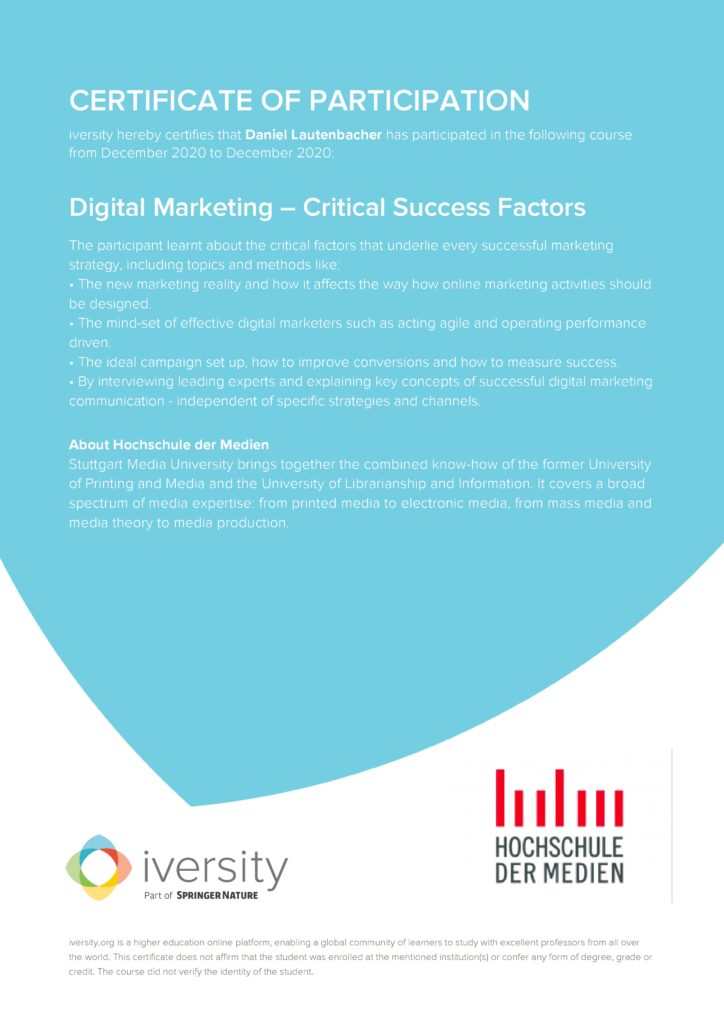 Critical Success Factors in Digital Marketing